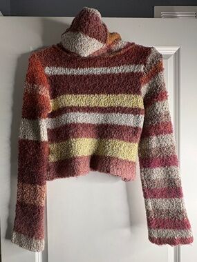 Free People My Girl Stripe Turtleneck Sweater